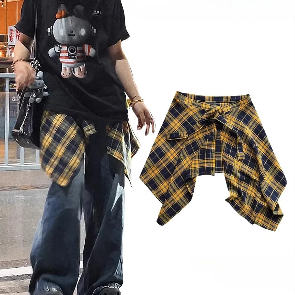 Cinture a quadri per yoga e ciclismo, fasce per fianchi sportive, cinture da ballo, sciarpe alla moda per lo street style
