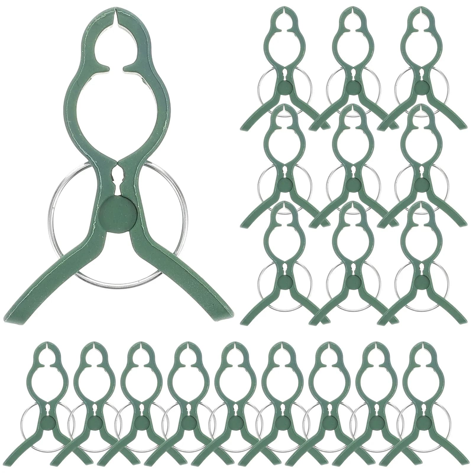50Pcs Plant Support Clamp Tomato Stem Straightening Clip Reusable Plastic Garden Clip for Vegetable Vine Flower Pot Stem Support