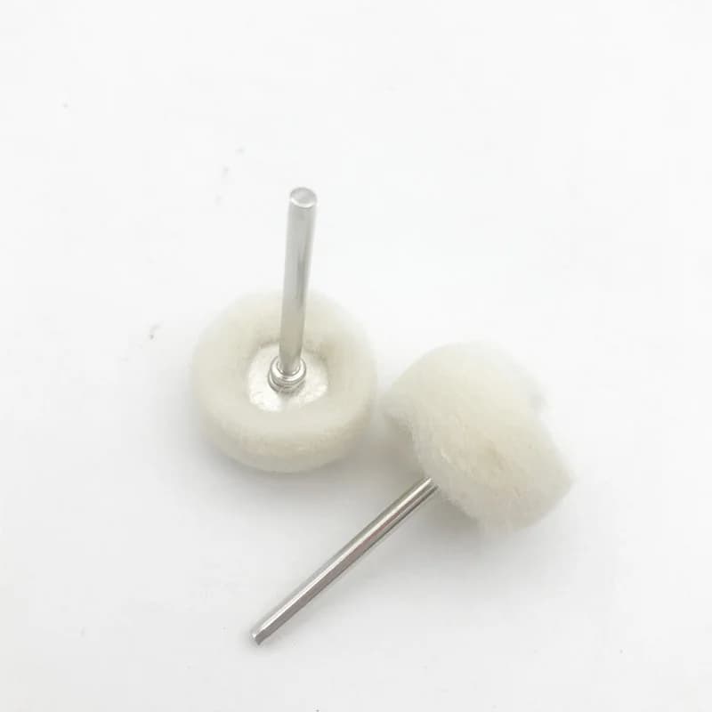 10 Pezzi Mini Dischi Abrasivi in Feltro con Gambo da 3mm, Spazzole per Lucidatura Metallo, Accessori per Utensili Rotanti