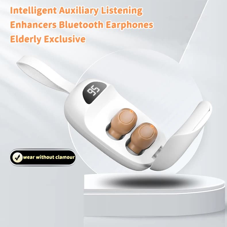Auricolari Bluetooth per ascolto ausiliario intelligente Ricaricabili per la riduzione del rumore Auricolari audiologici per regalo per anziani