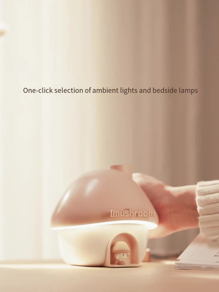 Umidificatore per cartoni animati 300ml Mini diffusori di aromi di olio essenziale Illuminazione colorata Umidificatore ad ultrasuoni per la casa di funghi carini