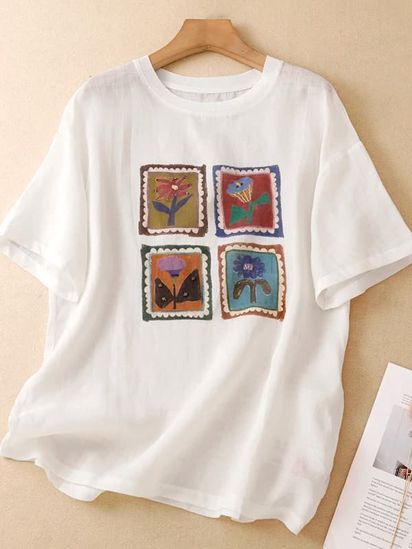 Summer 2026 Chic Lazy Korean Style Short Sleeve T-Shirt Lightweight Slimming Top Quad Grid Fashionable Versatile Breathable C...