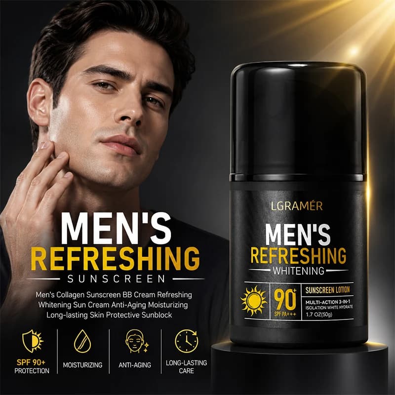 Solar Cream Man SPF90+ Non-Unit Oil Control Waterproof Suction Resistant Solar Protection Face and Body Anti UV