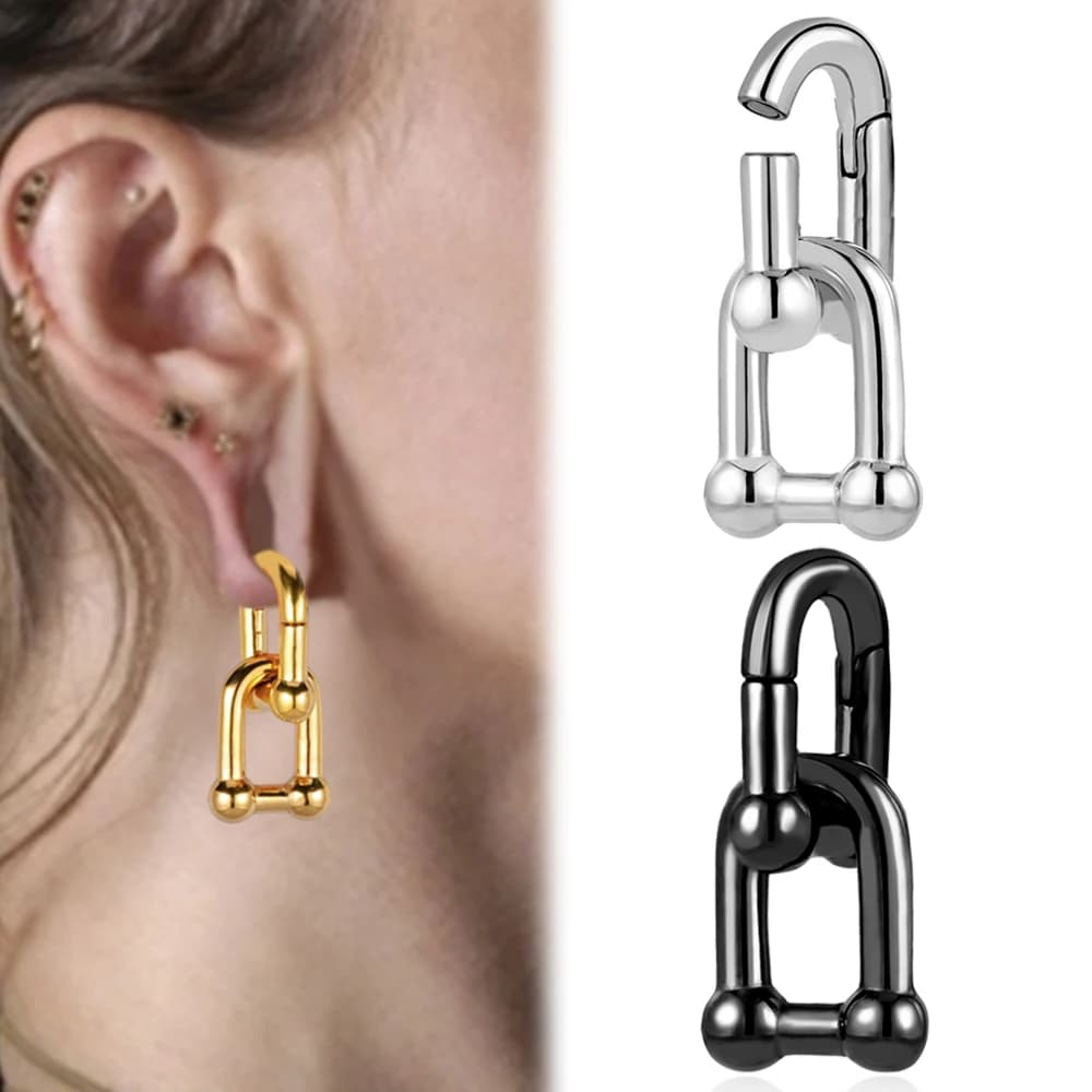 Vankula 2PCS Hot Rhombus Ear Weight Hangers Plug Tunnel Ear Gauges Plugs for Stretching Lobe Body Piercing Jewelry