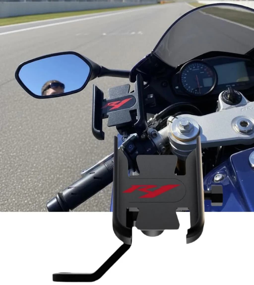 Supporto per telefono cellulare moto per Yamaha R1 YZFR1 YZF-R1 2015 2016 2018 2019 2020 1999 1998 Specchio manubrio GPS Staffa di supporto