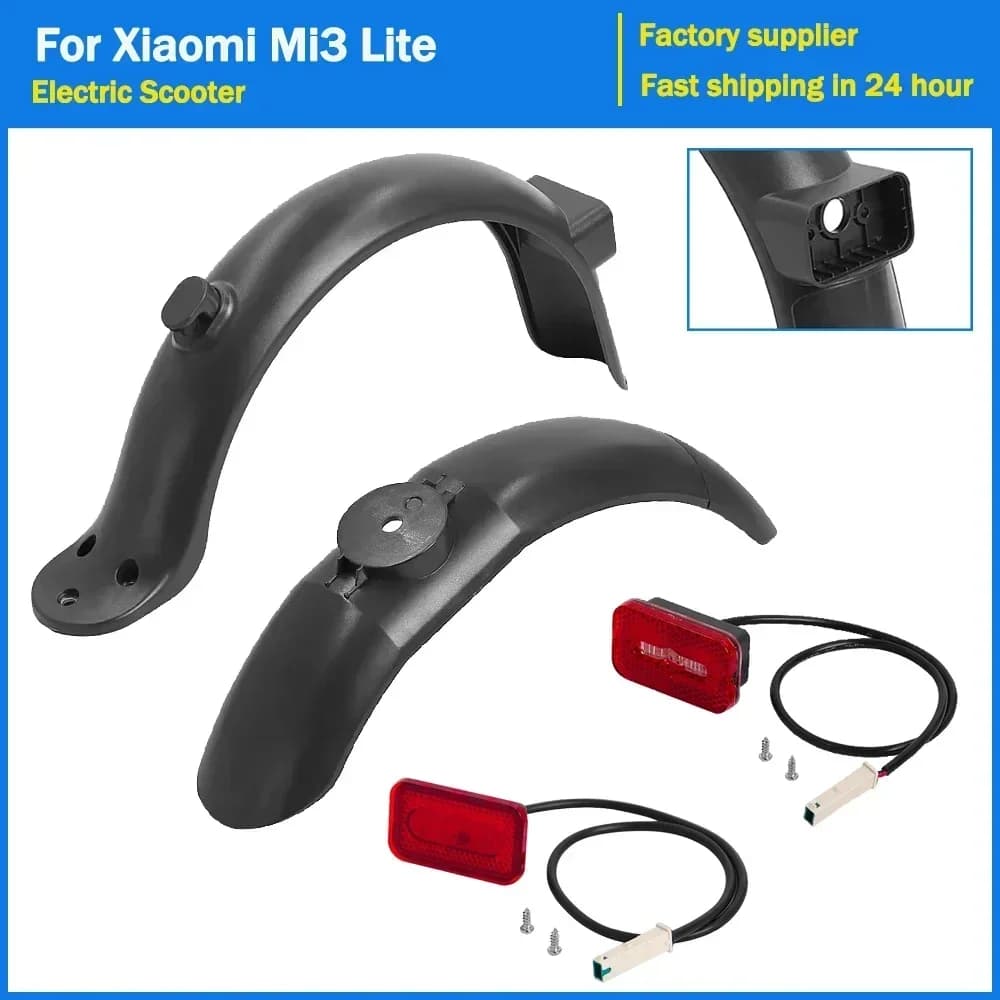 Parte parafango posteriore a 3 fori per Xiaomi Mi3 Lite Scooter elettrico Parafango Ruota posteriore Freno Pneumatico Splash Guard Accessori di ricambio