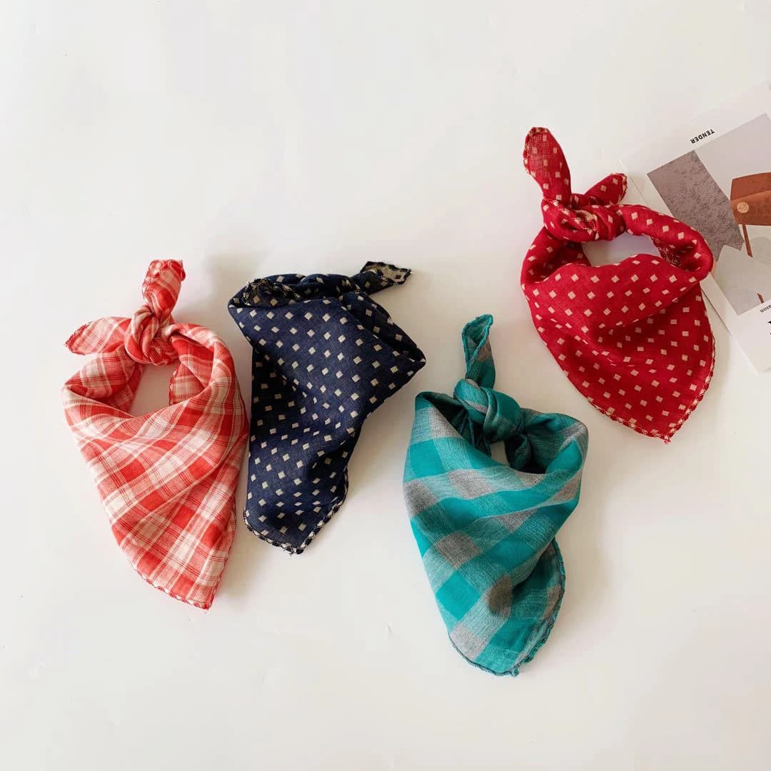 Baby Bibs Newborn Infant Cotton Solid Striped Triangle Scarf Feeding Saliva Towel Bandana Burp Cloth Boy Girl Soft Drool Bibs