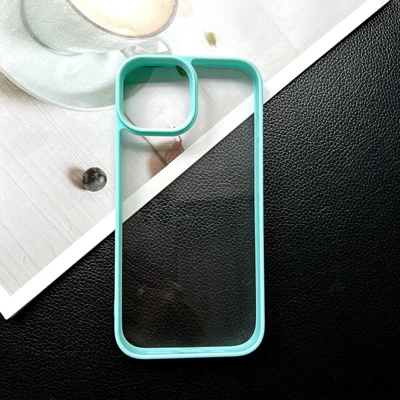 Luxury Clear Candy Color Case For iPhone 17 Air 16 15 14 13 12 Pro Max Plus Clear Acrylic Bumper Protection Cases Cover