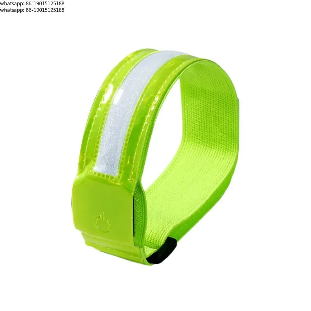 Nastro Riflettente LED per Sicurezza Sportiva Notturna, Bracciale Luminoso per Corsa e Ciclismo, Fascia Riflettente per Braccio, Braccialetto Sportivo Luminoso