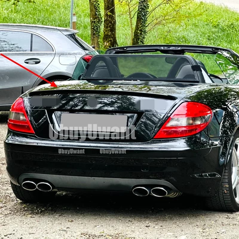 For Benz SLK R171 Rear Trunk Lip Spoiler Boot Wings For Benz SLK 200 SLK 35 Class R171 2005-2010 ABS Car Styling