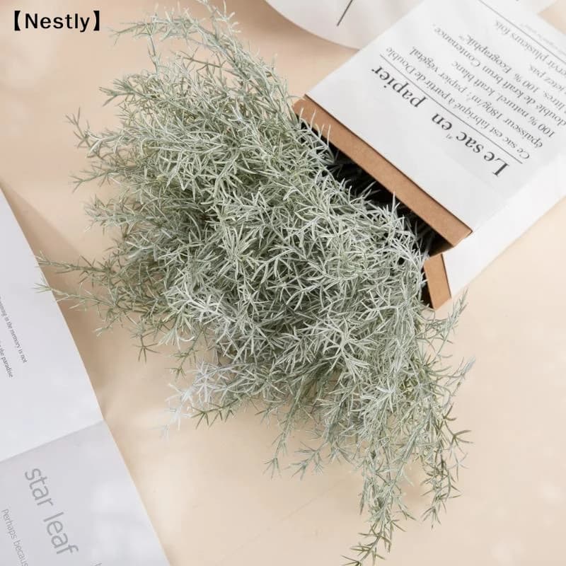Steli di rosmarino artificiali, piante verdi finte, erbe finte realistiche per la casa, l'ufficio, il giardino, decorazioni fai da te, forniture per matrimoni e feste〔Nest〕