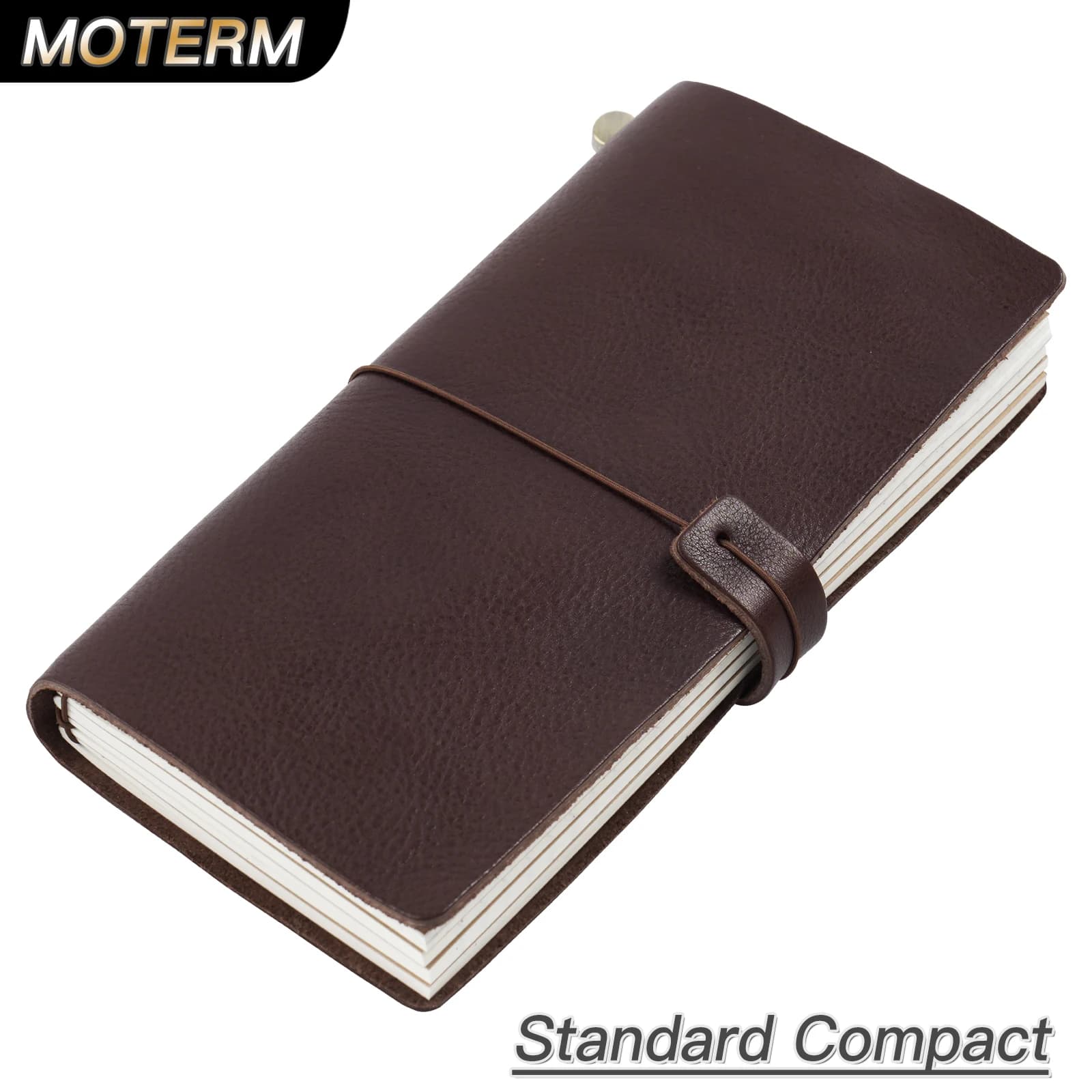 Moterm Serie compatta Notebook da viaggio di dimensioni standard Agenda in pelle conciata al vegetale a pieno fiore Agenda per schizzi