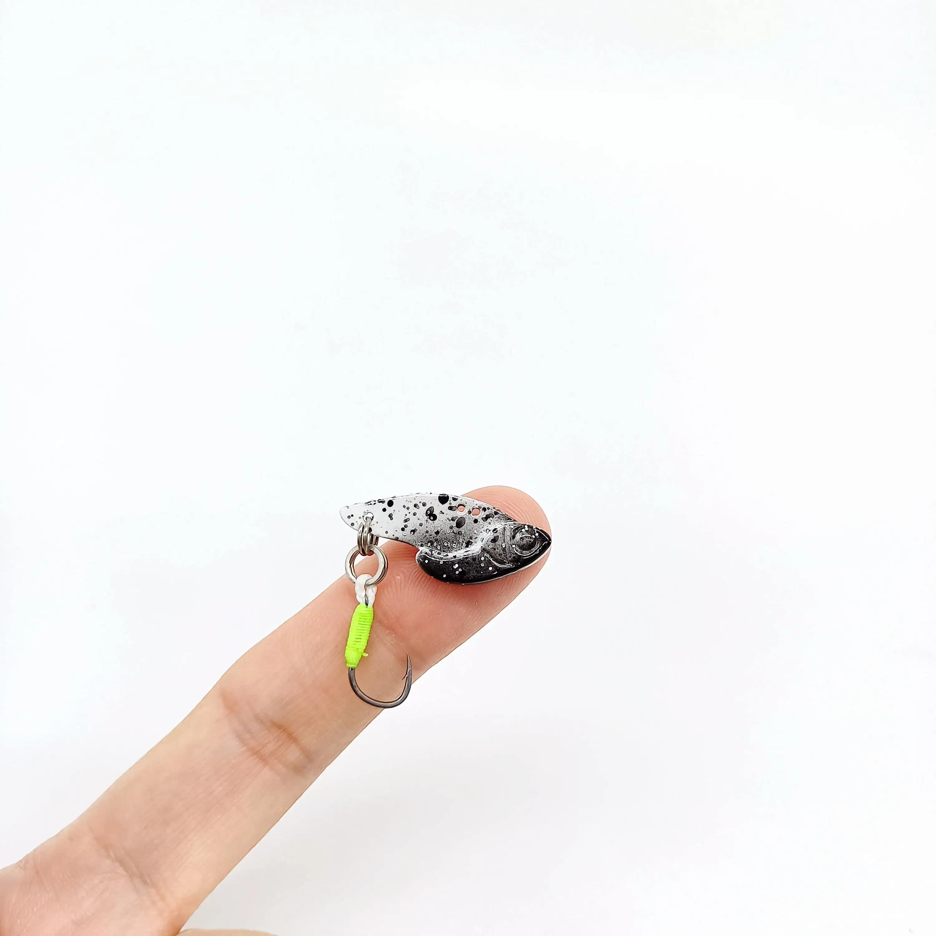 DUODUOYU 1PCS Nuovo Mini Metallo VIB Esche Da Pesca 3g/25mm Vibrazioni Cucchiaio Richiamo Bass Esca Dura Artificiale con Gancio Singolo Affrontare
