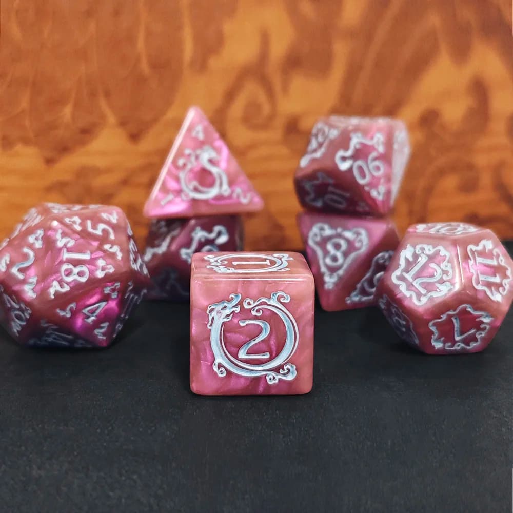 DND Dice 7 Pz/set Modello Drago Dadi Poliedrici Gioco di Ruolo D&D TRPG Gioco Da Tavolo Dadi Come Regalo Accessori di Intrattenimento
