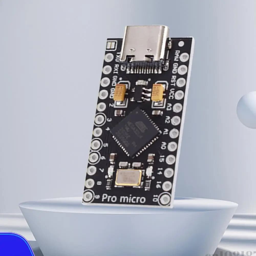 Modulo Pro Micro ATmega32U4 con Scheda USB TYPE-C e Connettore a 2 File di Pin, Scheda Micro-Controller USB Type-C 5V 16MHz per Arduino