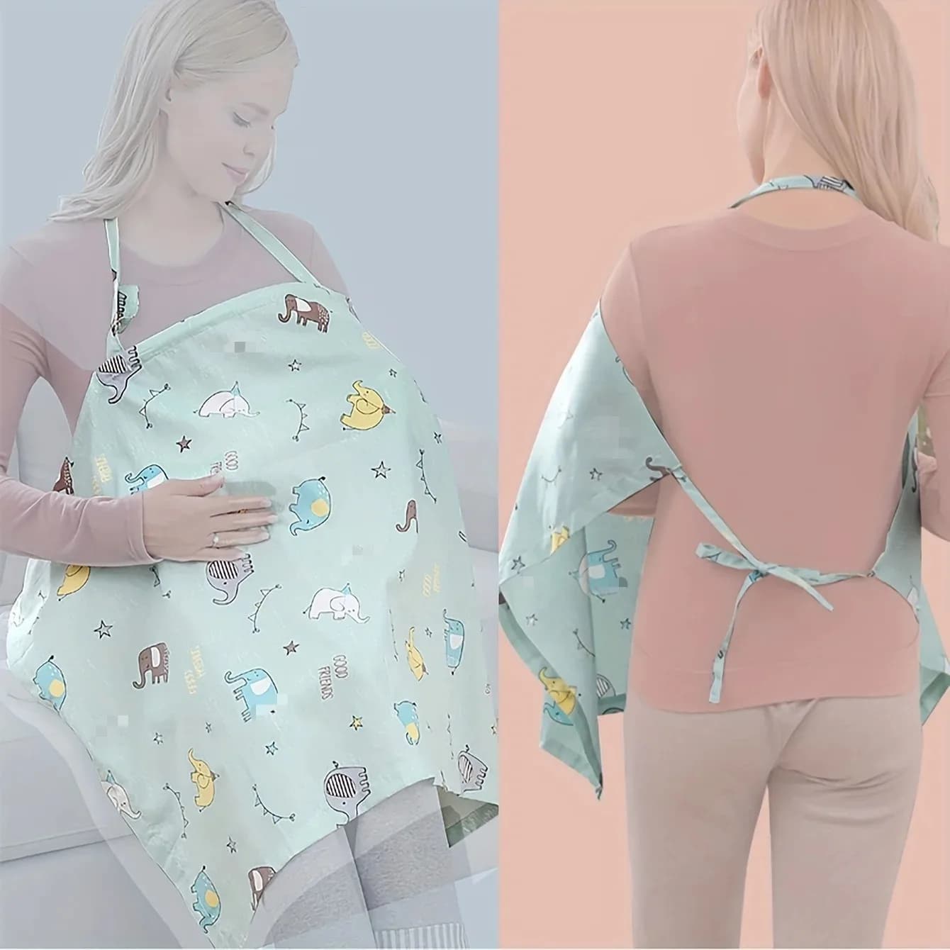Sciarpa di copertura per allattamento premaman leggera e traspirante per passeggino per allattamento e coprisedile per auto Grembiule da allattamento universale