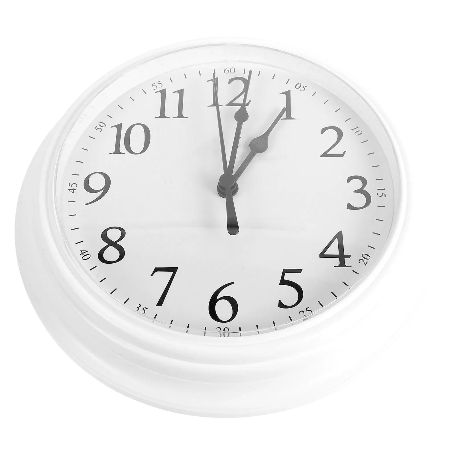 Orologio da Parete Silenzioso in Plastica, Grande, Bianco, Rotondo, Stile Semplice, Orologio da Parete Silenzioso per Casa, Camera da Letto, Ufficio, Soggiorno