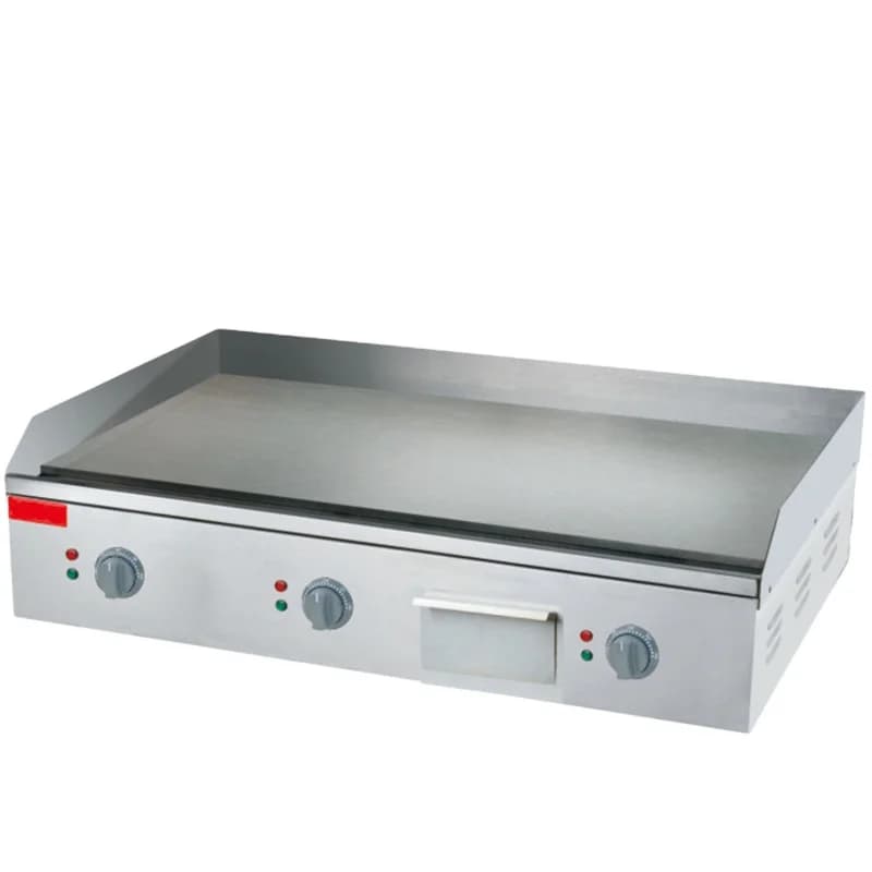 Attrezzatura per barbecue da cucina elettrica commerciale, macchina per padelle piatte per hamburger, contatto con cinghia per barbecue