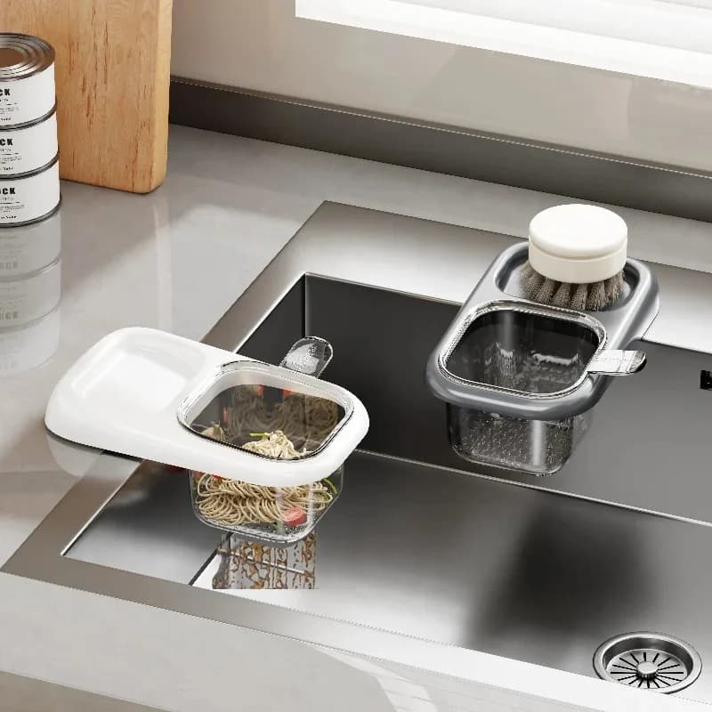 Cestello Filtrante Sospeso per Lavello, Rete per Rifiuti, Sacco per Spazzatura, Accessorio da Cucina