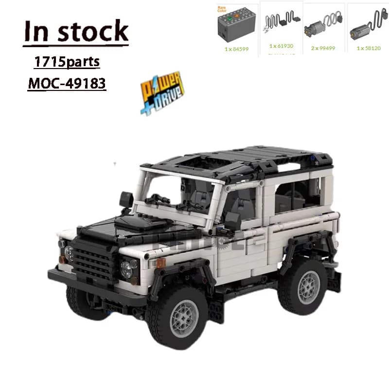 MOC-49183 Telecomando Elettrico Bianco Nuovo Supercar Montaggio Splicing Building Block Modello 1715 Parti Per Bambini Compleanno Giocattolo Regalo