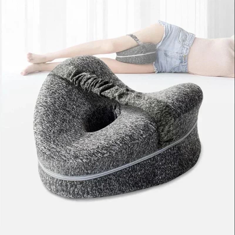 Cuscino Ortopedico in Memory Foam a Cuore Cavo per Gambe, Gravidanza, Sonno Laterale, Sciatica, Sollievo per Schiena e Anca, per Letto e Divano