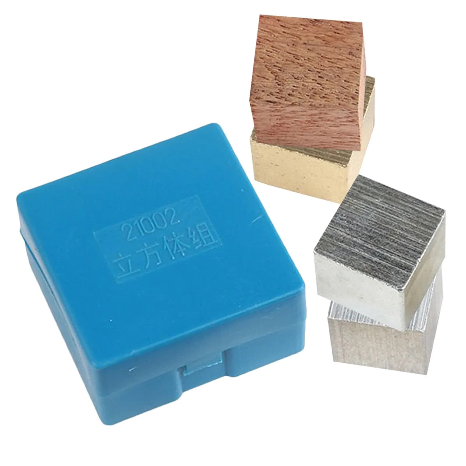 Set di Cubi in Alluminio, Ferro, Rame e Legno per Esperimenti di Fisica, Attrezzatura Didattica per Esperimenti sulla Densità