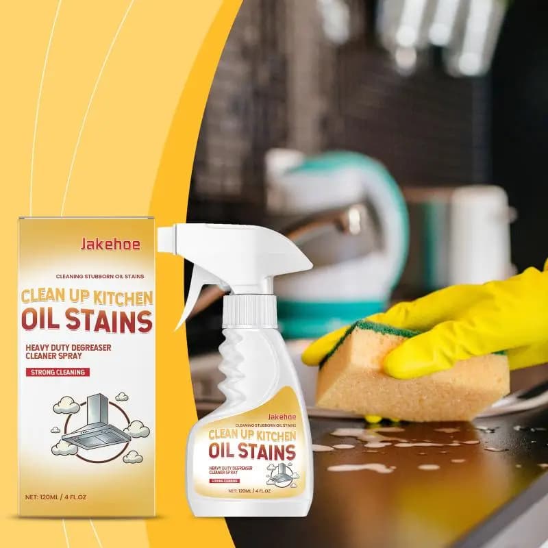Spray Sgrassante per Cucina 120ml, Potente Detergente per Cappe e Piani Cottura in Acciaio Inox, Pulizia dell'Olio a Casa
