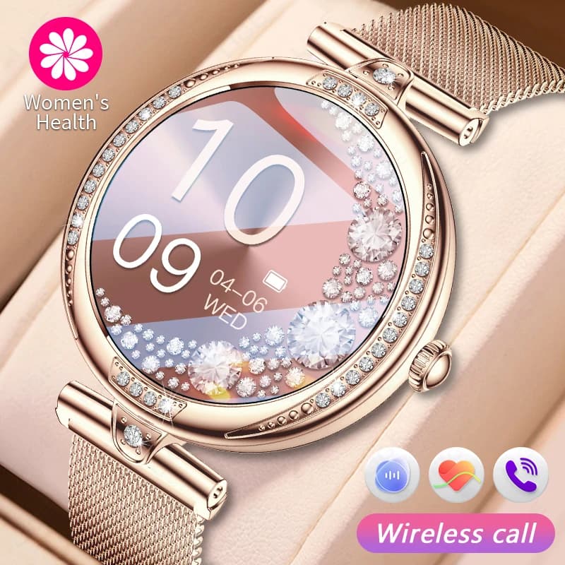 LIGE Fashion Women's Smartwatch AMOLED Screen HD Watches Heart rate Blood pressure monitor Health Smart Watch Android iOS