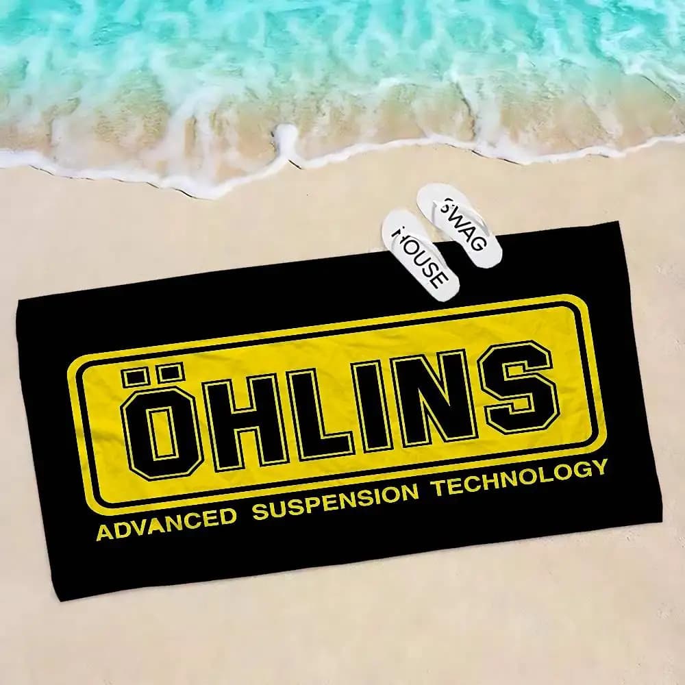 Asciugamano da spiaggia Super Shock Absorber O-Ohlins Anime, morbido e assorbente, regalo per bambini, per viaggi, campeggio, palestra