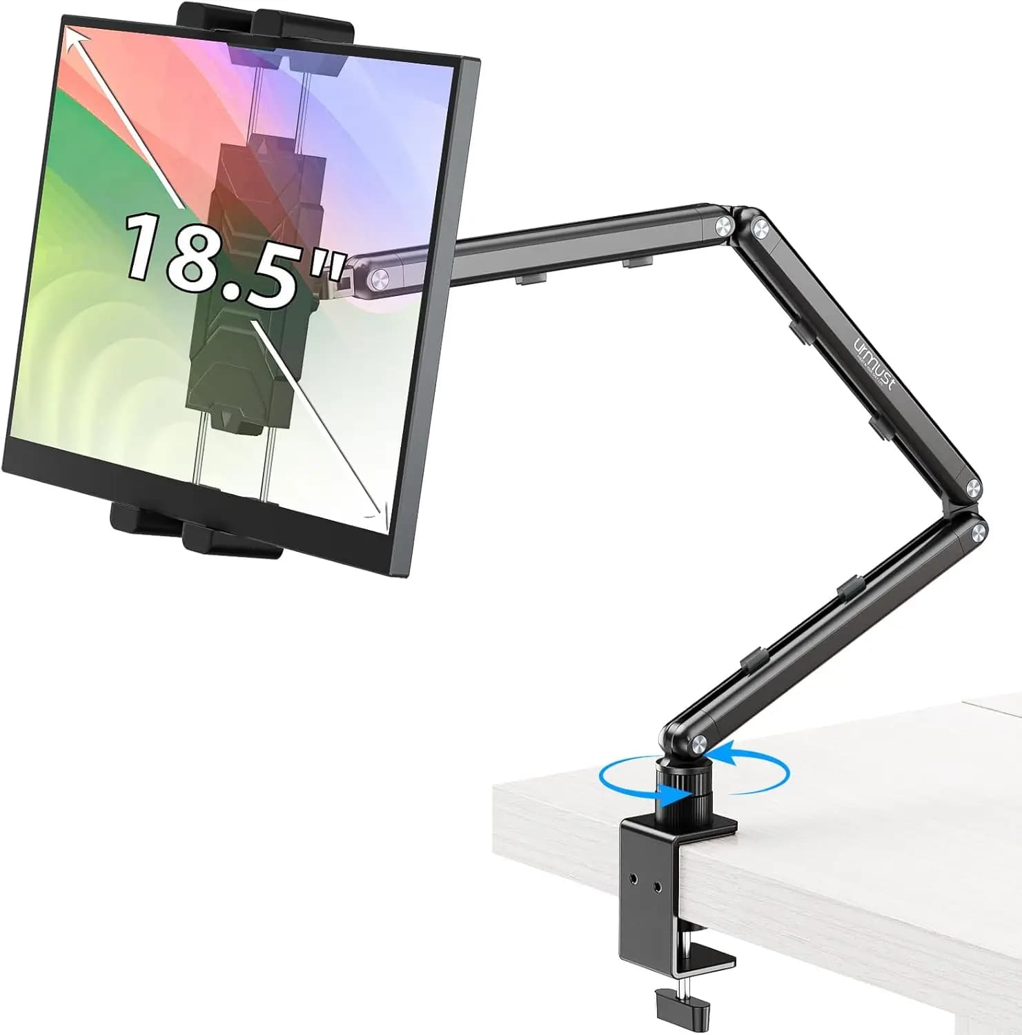 Adjustable Support for 4,7-18,5 Inch Monitor, Desk Support with Anti-slip Base
