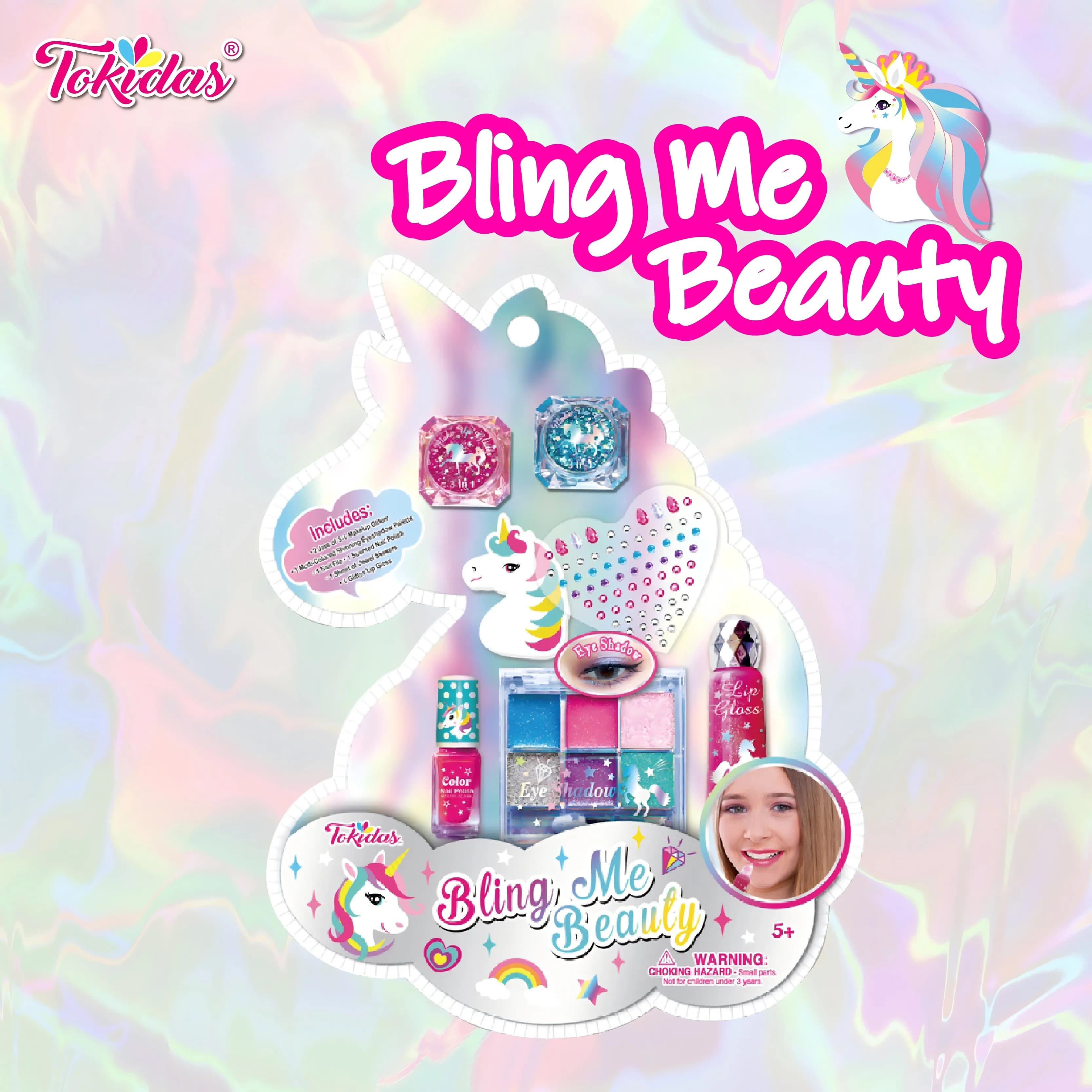 2024 Kids Makeup Set Toy Unicorn Design Cute Gift For Girls Kids Eyeshadow Nail Polish