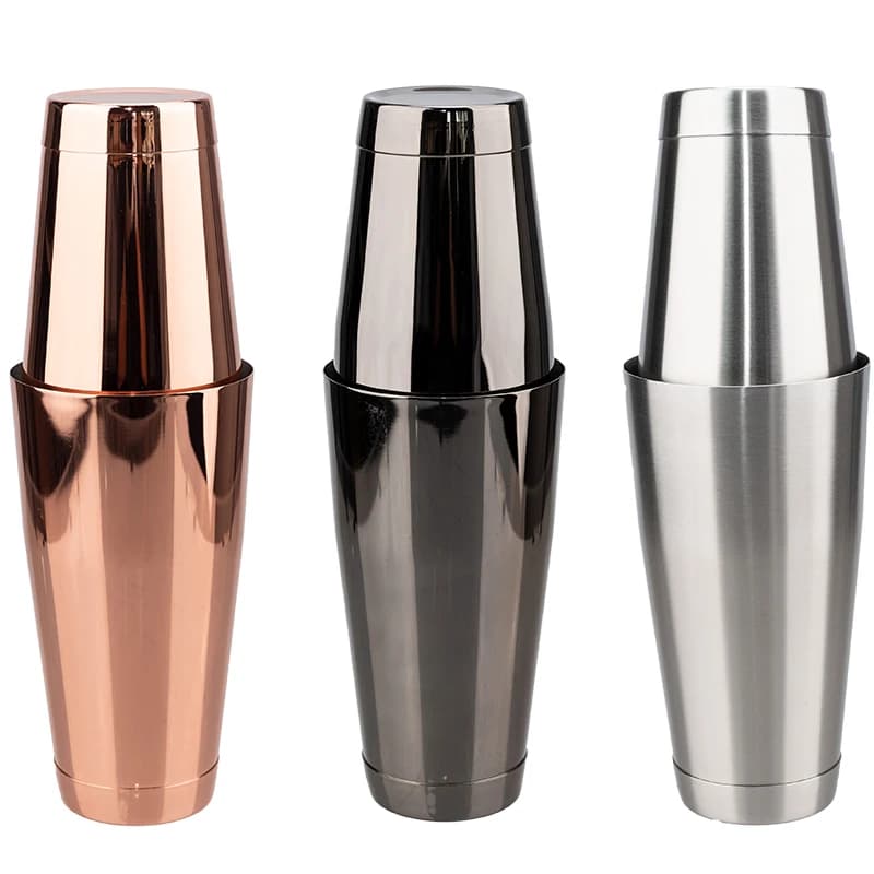 Nuovo Shaker per Cocktail Boston 750/550 ml con Ricetta, Mixer in Acciaio Inox, Set da 2 Pezzi per Barman, Accessori per Bar