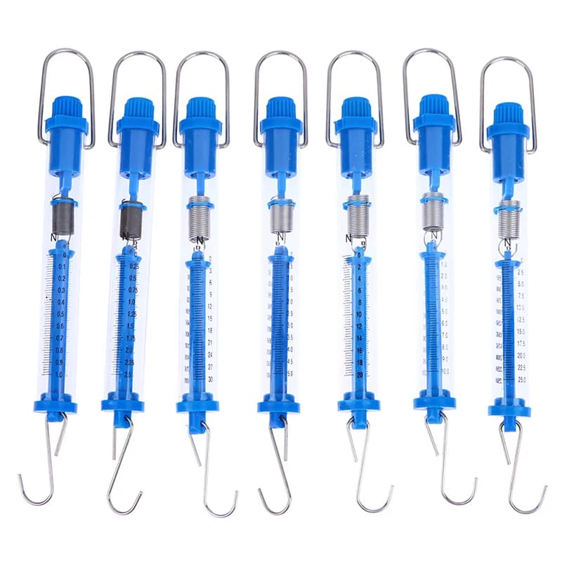 Transparent Body Newtons Spring Scale Durable Tubular Dynamometer Basic Physics Measuring Instrument For Classroom Education
