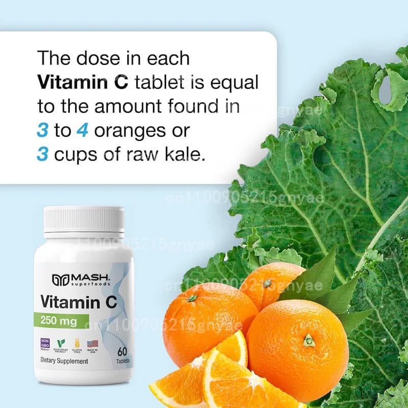 High Absorption Vitamin C Supplement, 1,000mg, Antioxidant, Promotes Collagen Production, Supports Immunite System, Non-GMO