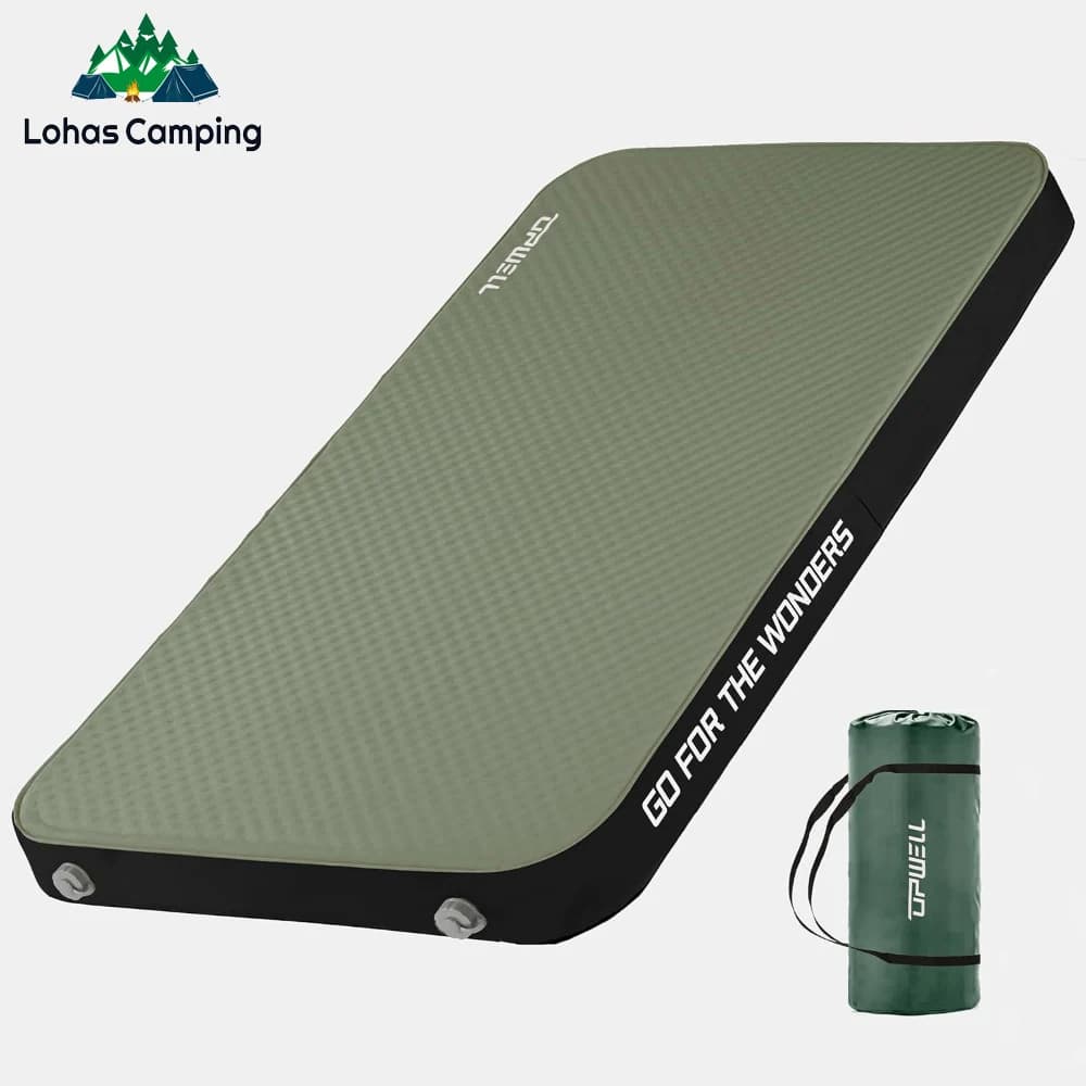 Lohascamping 10 cm, compact and foldable, air mattress for 1-2 persons, camping mat, ground curtain.