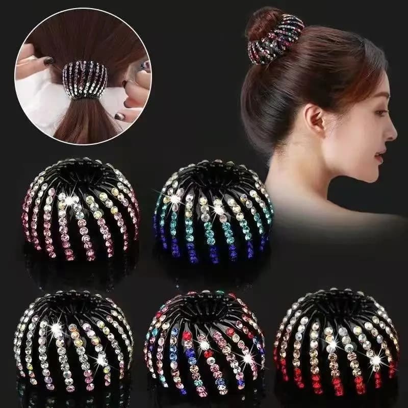 Maruko head hair plate New ring for bird's nest hair Forcina for hair with rhinestones for women Korean Copricapo with high-end diamond studs