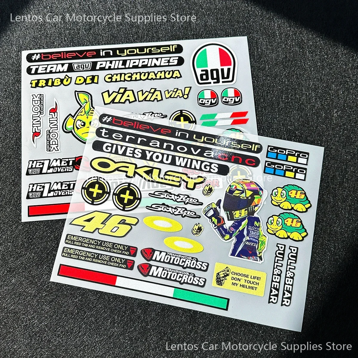Motorcycle Stickers Suitable Dirt Bike Scooter PVC Sticker Modified Racing Sponsor Helmet Tail Box Waterproof Decals