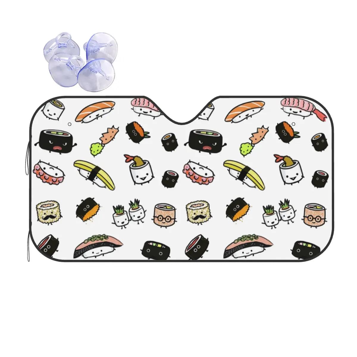 Simpatici personaggi di sushi modello parasole parabrezza parabrezza anteriore per auto finestra parasole accessori coperture
