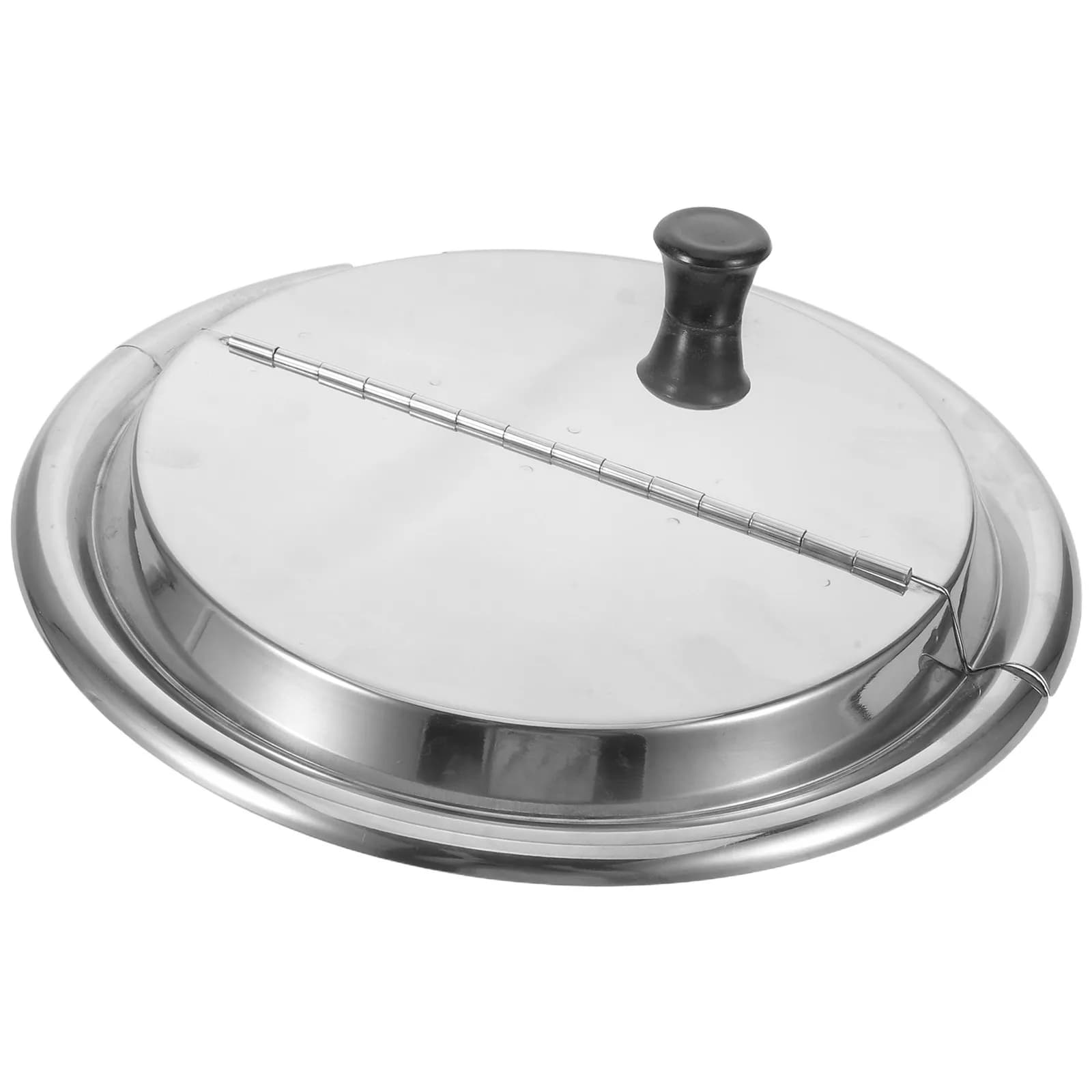 Stainless Steel Deepened Thickened Wok Lid 25Cm Dome Cover for Frying Steaming Grilling Universal Pot and Pan Lid Replacement