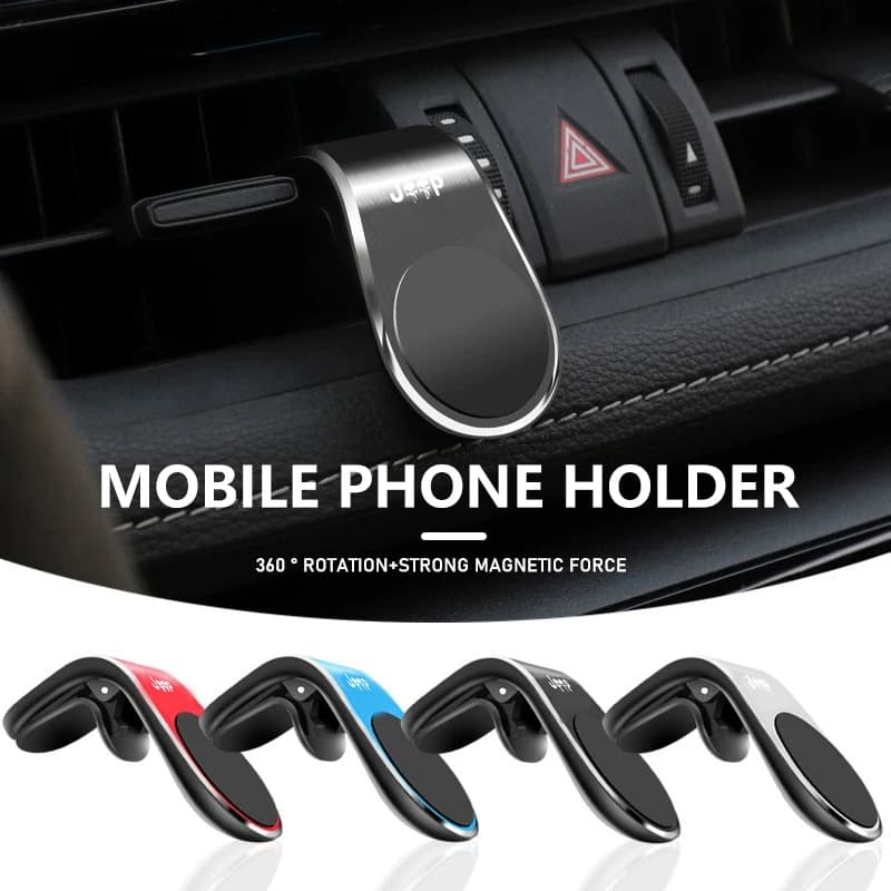 Clip per presa d'aria per auto supporto per telefono con rotazione regolabile magnetica per Jeep Wrangler-JK JL Cherokee Patriot Liberty Commander