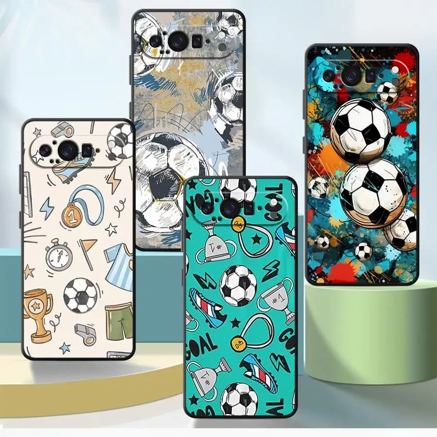 Football cartoon theme phone case for Google Pixel 10A 8a 6 7 8 Pro 6a 9a 10 9 Pro XL 7a