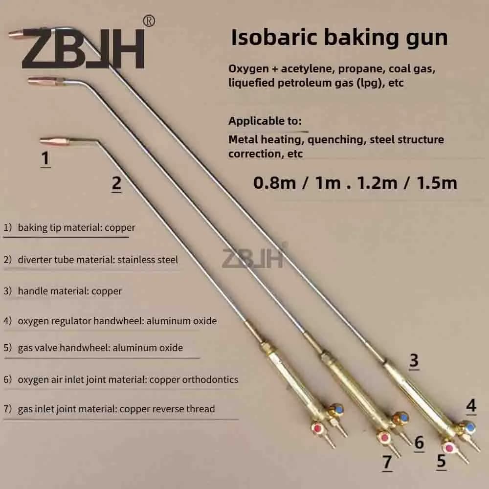 Pistola per griglia per diffusione di ossigeno propano con correzione termica da 80 cm, torcia riscaldante ad portata estesa a pressione bilanciata