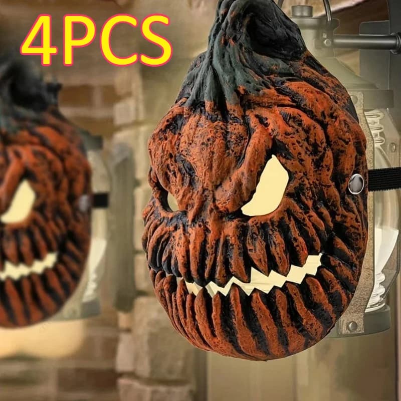 Scary mask with pumpkin head Halloween COS Puntelli Mask with shade for face of horror ghosts for carnival game decoration for parties