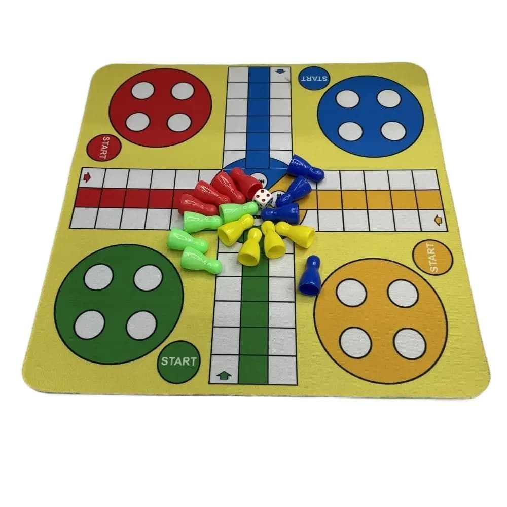 Gioco da Tavolo con Tappetino per Mouse, Scacchi Volanti Interattivi, Set di Scacchi Ludo Pieghevole e Arrotolabile 24cm, Gioco Educativo