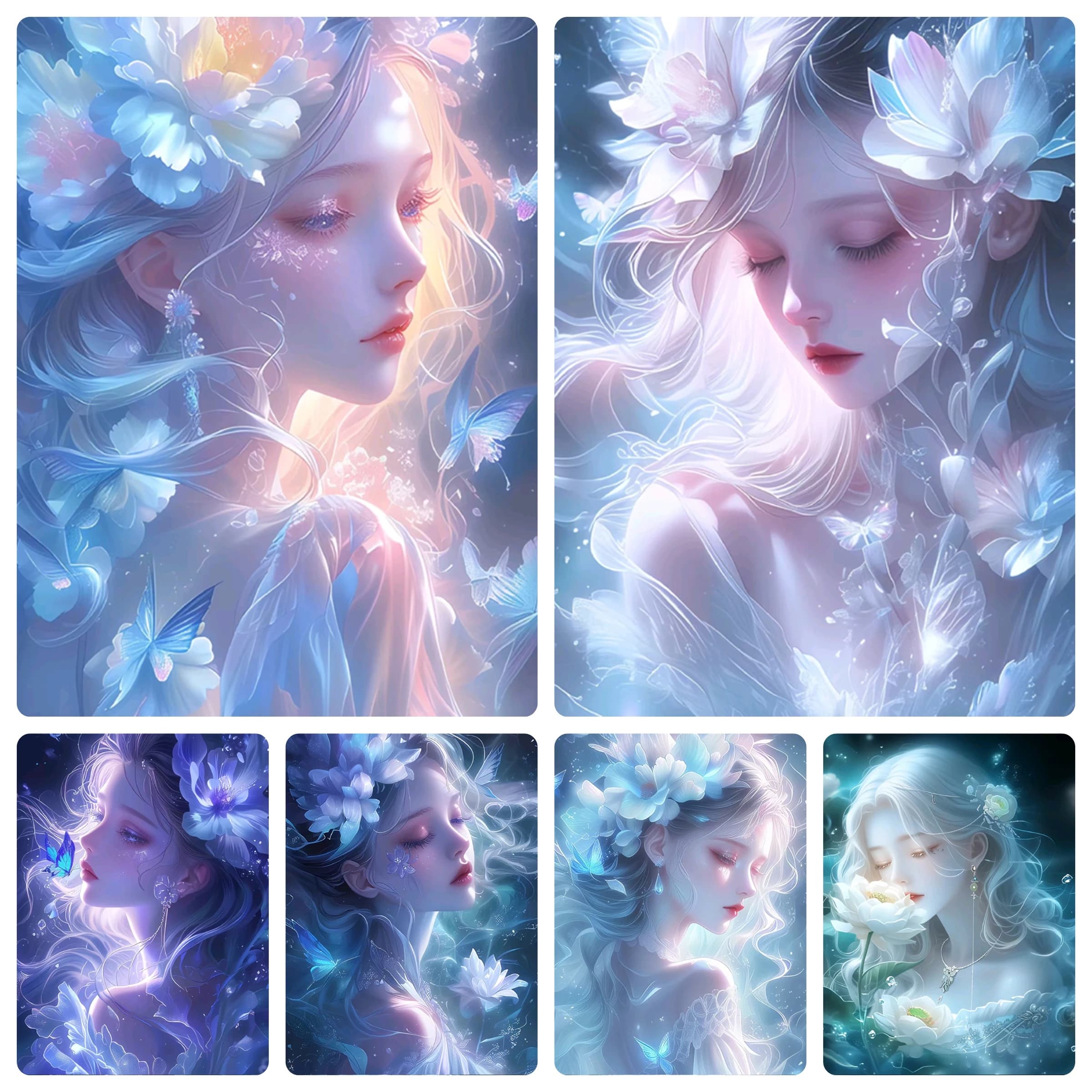 Kit per Pittura Diamante Senza Cornice, Nuovo 2026, Ragazza Giapponese Cartone Animato con Fiori, Mosaico Fai da Te, Ricamo a Punto Croce, Decorazione per la Casa