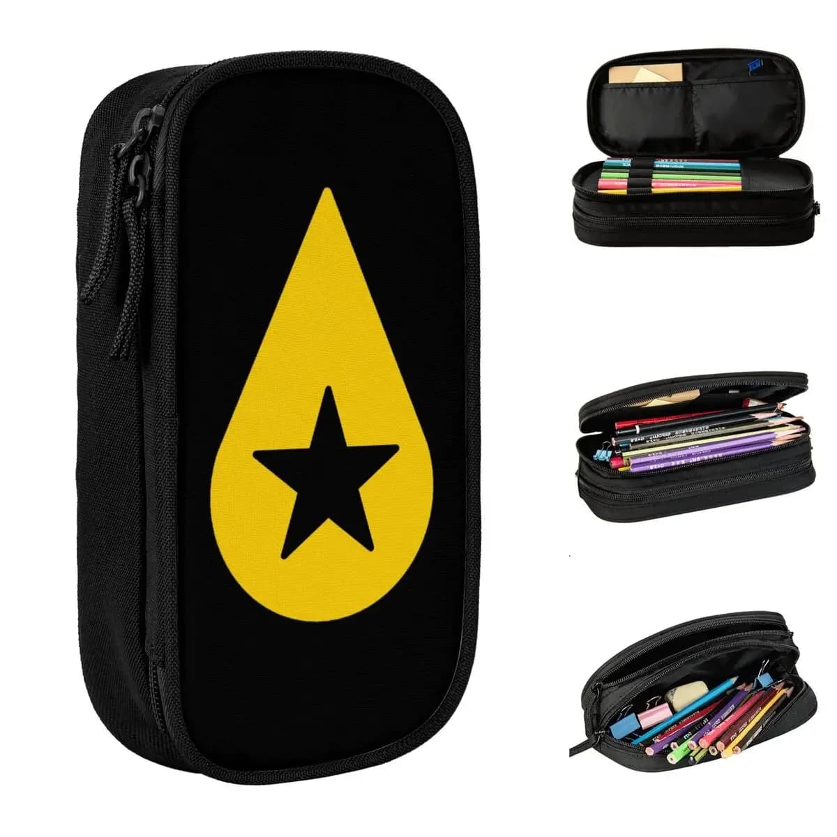 Found Heaven Conan Astucci grigi Astuccio per matite Penna per studenti Borsa grande per studenti Cancelleria scolastica con cerniera