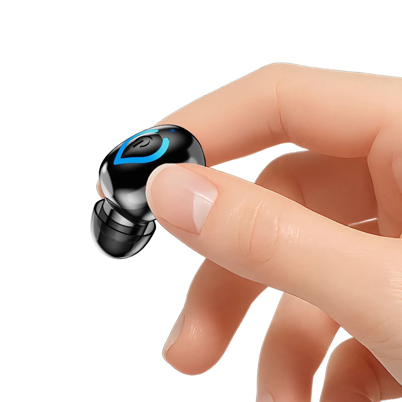 BT 6.1 Wireless Mini Single Earbud With Mic In-Ear Sports Headphones IPX3 Waterproof Noise Canceling Earphones for Smart Phones PC TV Audiobook (Black)
