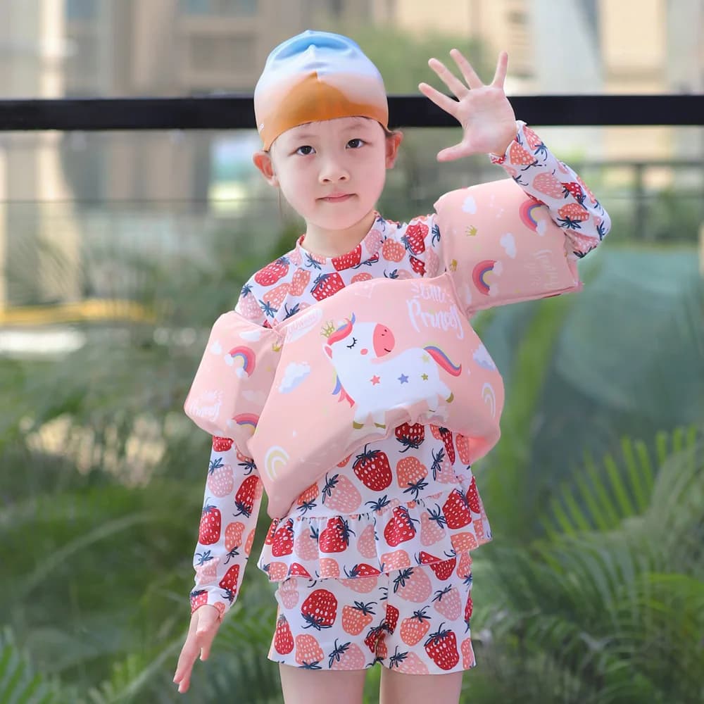 Addensare cintura regolabile ad alta galleggiabilità costume da bagno per bambini anello per braccio Non gonfiabile giubbotto di salvataggio accessori per giacca da bagno per bambini estate