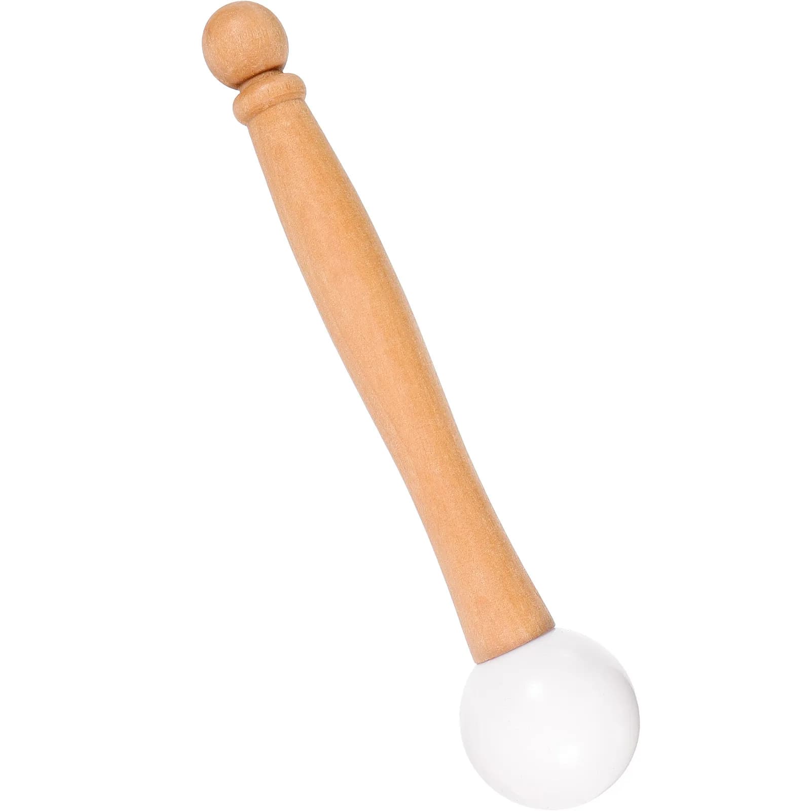 Rubber Head Wooden Handle Crystal Singing Bowl Mallet Professional Sound Bowl Striker for Meditation Yoga Mindfulness Spiritual