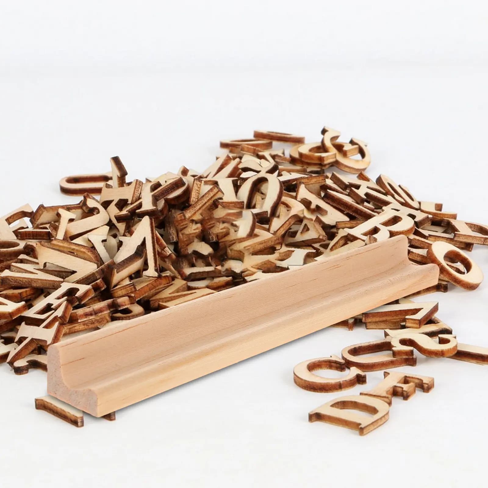 Set di 5 Supporti in Legno Massello per Tessere di Giochi da Tavolo, Organizzatori per Domino e Mahjong, Base Stabile, Facile da Pulire, Naturale